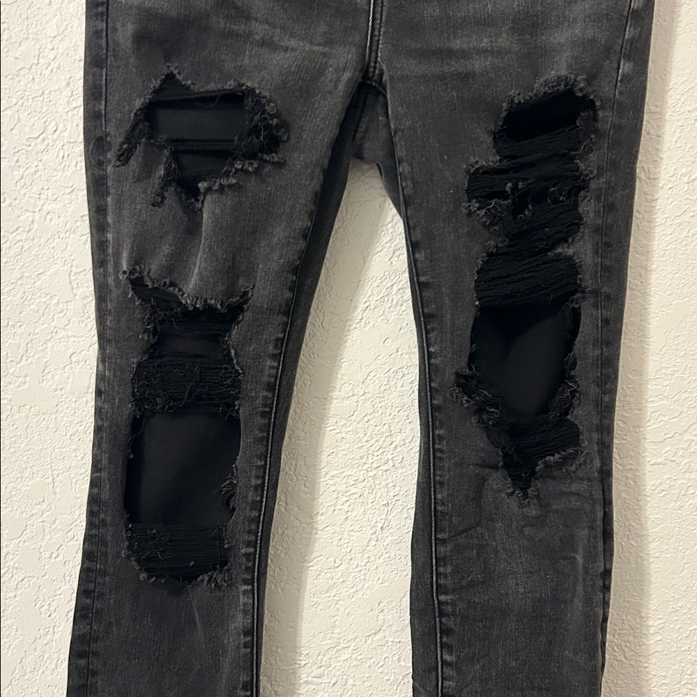 American Eagle Distressed Black Jegging 10R